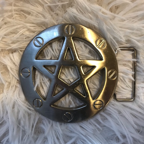 pentagram belt buckle